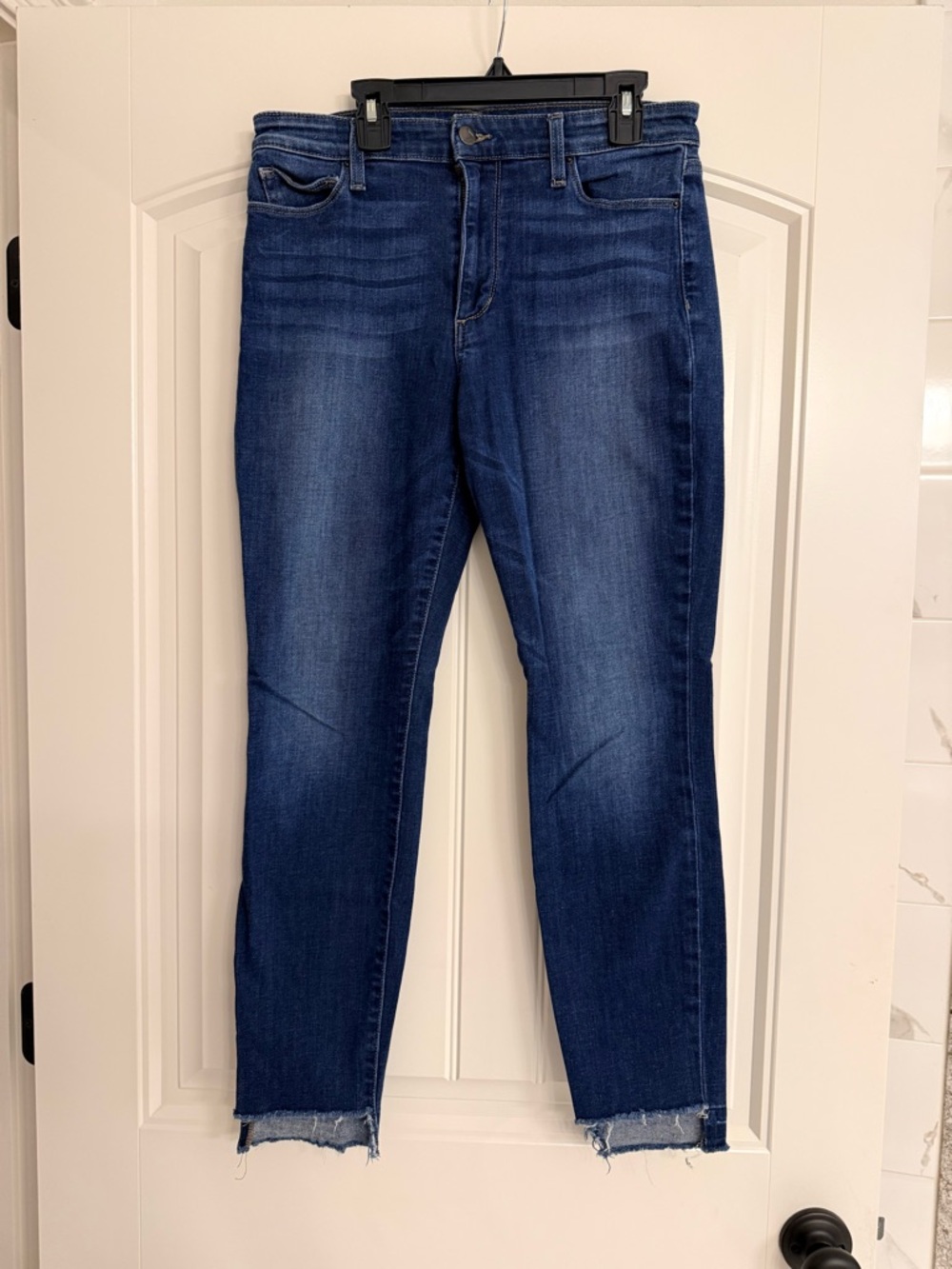 Joe's Jeans Dark Blue Ankle Crop with Raw Hem